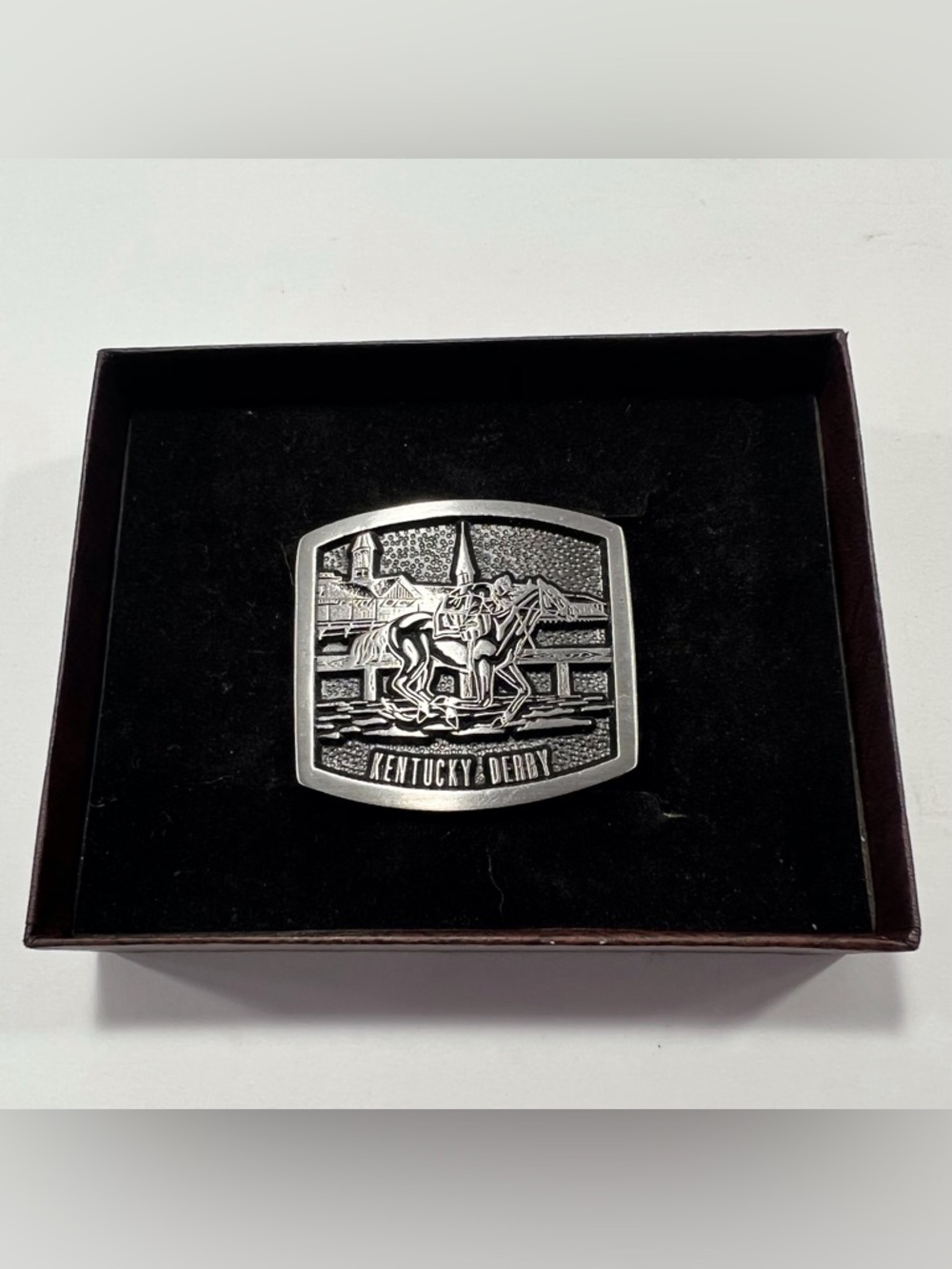 Kentucky Derby Horse Racing Belt Buckle